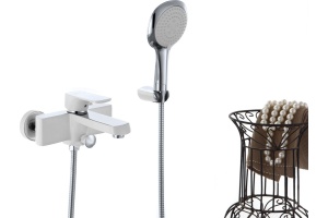 Смеситель для ванны D&K Berlin белый, хром (DA1433216) - 3