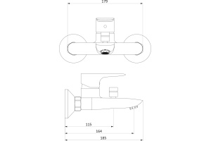 Смеситель для ванны с душем STWORKI by Damixa Драммен HFDR10000 - 2