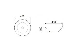 Раковина накладная Weltwasser WW Elbach 3132 43 белый (10000004566) - 2