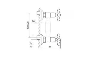 Смеситель для душа Magliezza Classico золото (50112-do) - 2