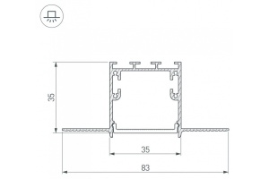 Коннектор L-образный внешний Arlight SL-Linia32-Fantom 030096 - 2