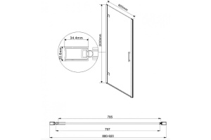 Пристенный профиль Vincea Flex хром - 2