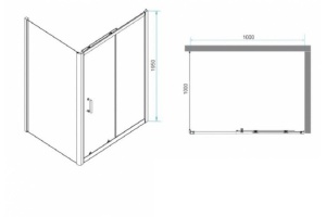 Душевой уголок RGW Passage PA-74 100x100 профиль хром стекло прозрачное - 3