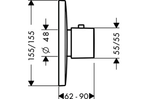 Термостат Hansgrohe PuraVida 15772000 для душа - 2