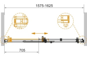 Душевая дверь в нишу Cezares Stylus Soft BF 1 160 C Cr - 3