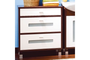 Комод Бриклаер Бали 71 венге, белый глянец