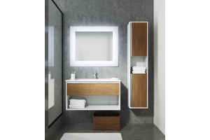 Комплект мебели Sanvit Контур 70 белый глянец - светлое дерево