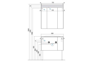Тумба с раковиной Акватон Блент 80 белая - 3