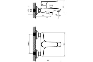 Смеситель для ванны Agger Nice хром глянцевый - 3