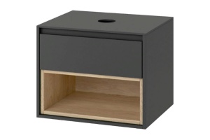 Тумба под накладную раковину Excellent Tuto 60 серый - светлое дерево 