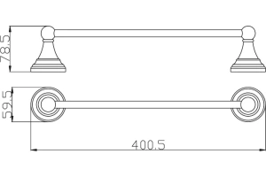 Полотенцедержатель Rav Slezak Morava 40 белый глянцевый - 2