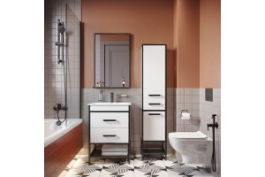 Гигиенический душ STWORKI by Damixa Хельсинки HFHS52030 со смесителем, С ВНУТРЕННЕЙ ЧАСТЬЮ, черный, встраиваемый, настенный, матовый - 2