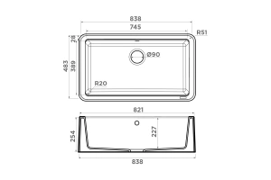 Мойка кухонная Omoikiri Tarento Tetogranit/белый (4993177) - 2