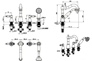 Смеситель Boheme Medici 391 на борт ванны - 2