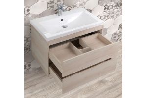 FAMILY База под раковину подвесная с двумя выкатными ящиками, Pino Bianco, 1000x480x550, Family-1000-2C-SO-PB - 3