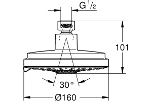 Верхний душ Grohe Rainshower Cosmopolitan 160 27134000 - 3