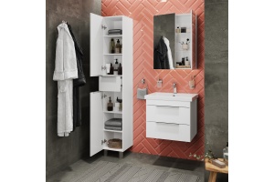 Зеркало-шкаф STWORKI Копенгаген 60 белое, навесное, прямоугольное, белое, в современном стиле - 3