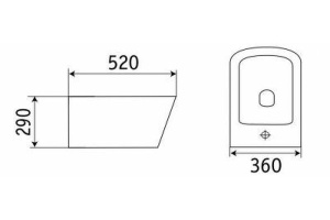 Биде подвесное Ceramalux черный, матовый (NS5370MB) - 3