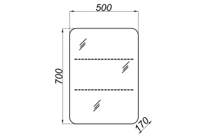 Зеркало-шкаф Aqwella Вега 55, дуб сонома - 3