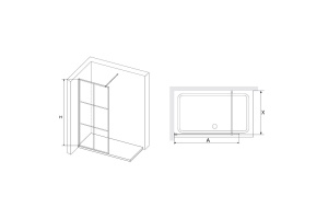 Перегородка для душа RGW WA-11B 32101111-84 - 2