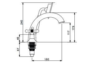 Смеситель на борт ванны Gappo бронза - 3