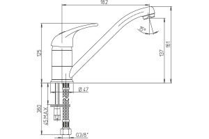 Смеситель для кухни Paini Jolly 69CR573KM - 2