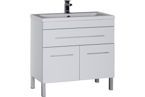 Тумба с раковиной Aquanet Верона 90 белая, 1 ящик, 2 двери