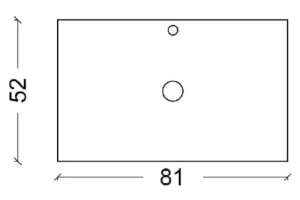 Столешница Armadi Art NeoArt Solid Glass Calacatta 80 белый - 2