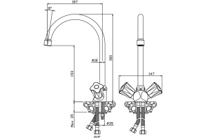 Смеситель Olive'S Vigo 21430VG для кухни - 2