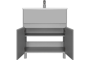 Тумба с раковиной Aquaton Форест 75 серый матовый - 3