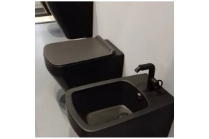 Чаша для подвесного унитаза Simas Baden Baden 56 черная матовая без сиденья - 2