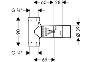 Внутренняя часть вентиля Hansgrohe  (15970180) - 2