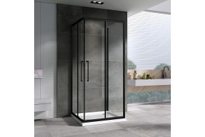 Душевой уголок ABBER Schwarzer Diamant 100х100 профиль черный (AG02100BH-S100B) - 2