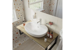 Столешница с раковиной DIWO Элиста 100 светлое дерево, с раковиной Самара 0116 - 3