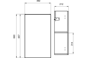 Тумба для комплекта Cersanit Melar 40 - 2