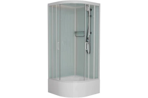 Душевая кабина Frank 90х90 белая стекло матовое