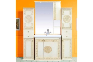 Зеркало Misty Olimpia Lux 90 R бежевая патина - 2