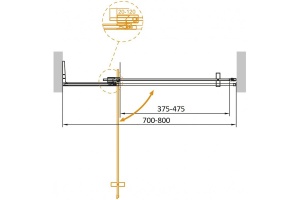 Душевая дверь Cezares Slider 80х195 хром (SLIDER-B-1-70/80-C-Cr) - 3