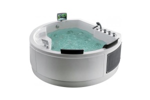 Акриловая ванна Gemy 183х162 белая с гидромассажем