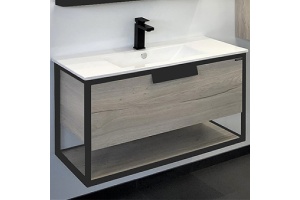 Тумба с раковиной Comforty Бонн 45 дуб дымчатый