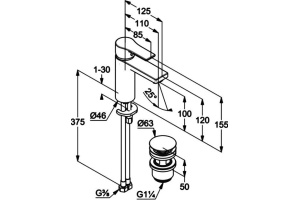 Смеситель Kludi Zenta SL для раковины 482980565 - 2