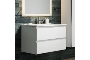 Тумба с раковиной Sanvit Авеню-2 80 белый глянец