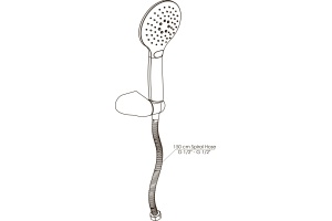 Душевая лейка GPD черный матовый - 2