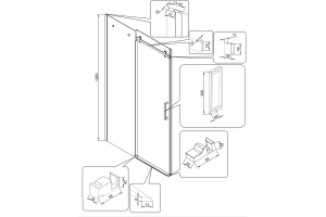 Душевая дверь Veconi Vianno 120, хром (VN74-120-01-C4) - 3