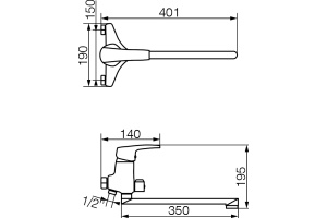 Смеситель Veragio Enlar VR.ENL-5305.CR универсальный - 2