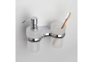 Стакан для зубных щеток WasserKRAFT Berkel двойной хром - 2