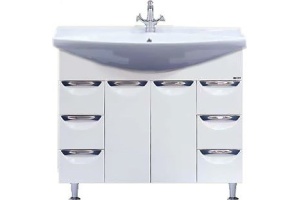 Тумба для комплекта Misty Орхидея 105 белая эмаль