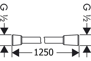 Душевой шланг Keuco Elegance new 54995 011200 125 см - 2