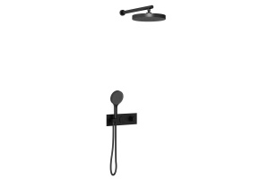 Душевой комплект Vincea Inspire с термостатом черный матовый