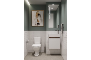 Комплект мебели подвесной Aquaton Эклипс 45 R белый-светлое дерево